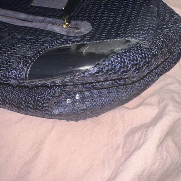 Kate Spade sequined shoulder bag. Sam bag from 1993 EUC deep navy blue - Picture 4 of 16